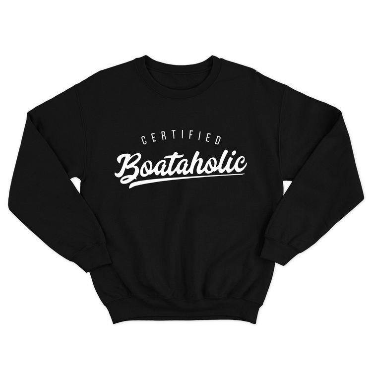 Fan Made Fits Boating Black Boataholic Sweatshirt image 1