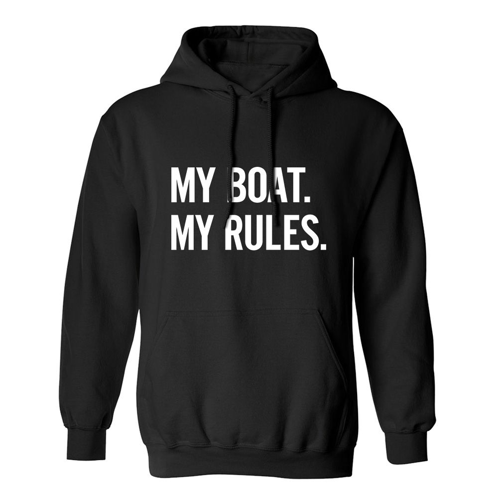 Fan Made Fits Boating Black Boat Hoodie image 1
