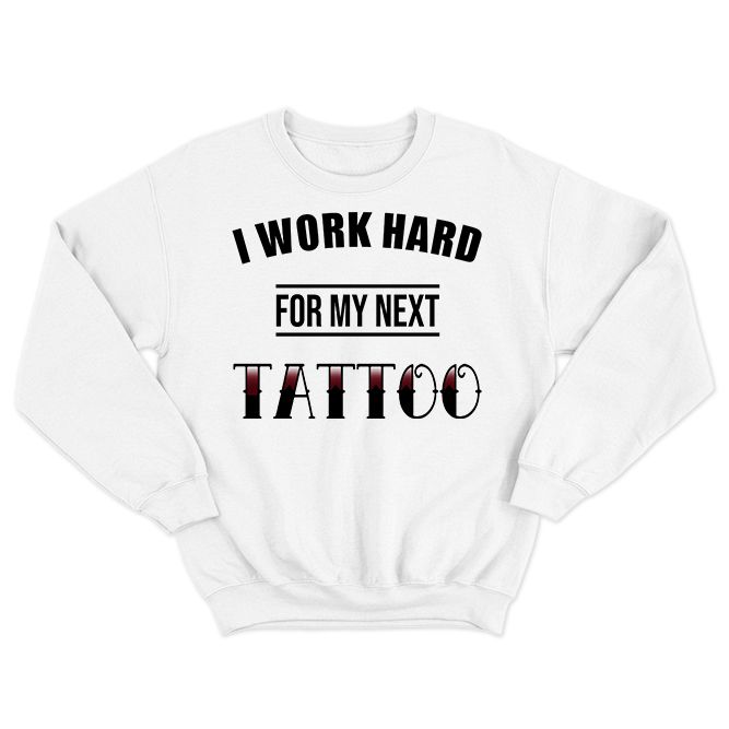 Fan Made Fits Tattoo White Work Sweatshirt image 1
