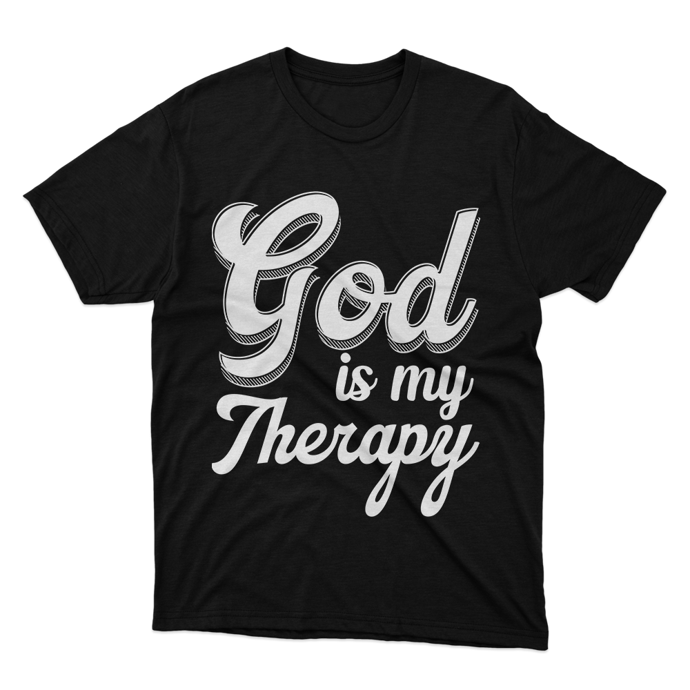 Fan Made Fits God Is My Therapy Black T-Shirt image 1