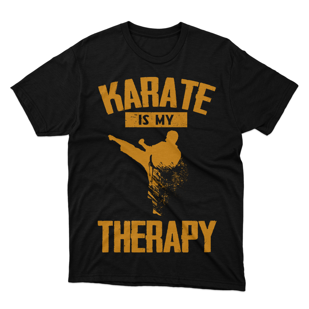 Fan Made Fits Karate Is My Therapy Black T-Shirt image 1