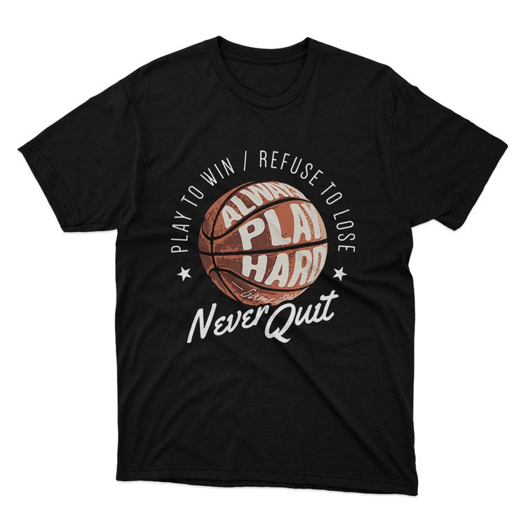 Fan Made Fits Basketball Black Play T-Shirt image 1