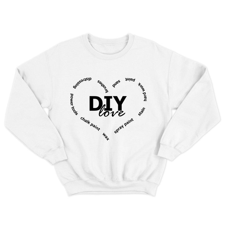 Fan Made Fits DIY White Love Sweatshirt image 1