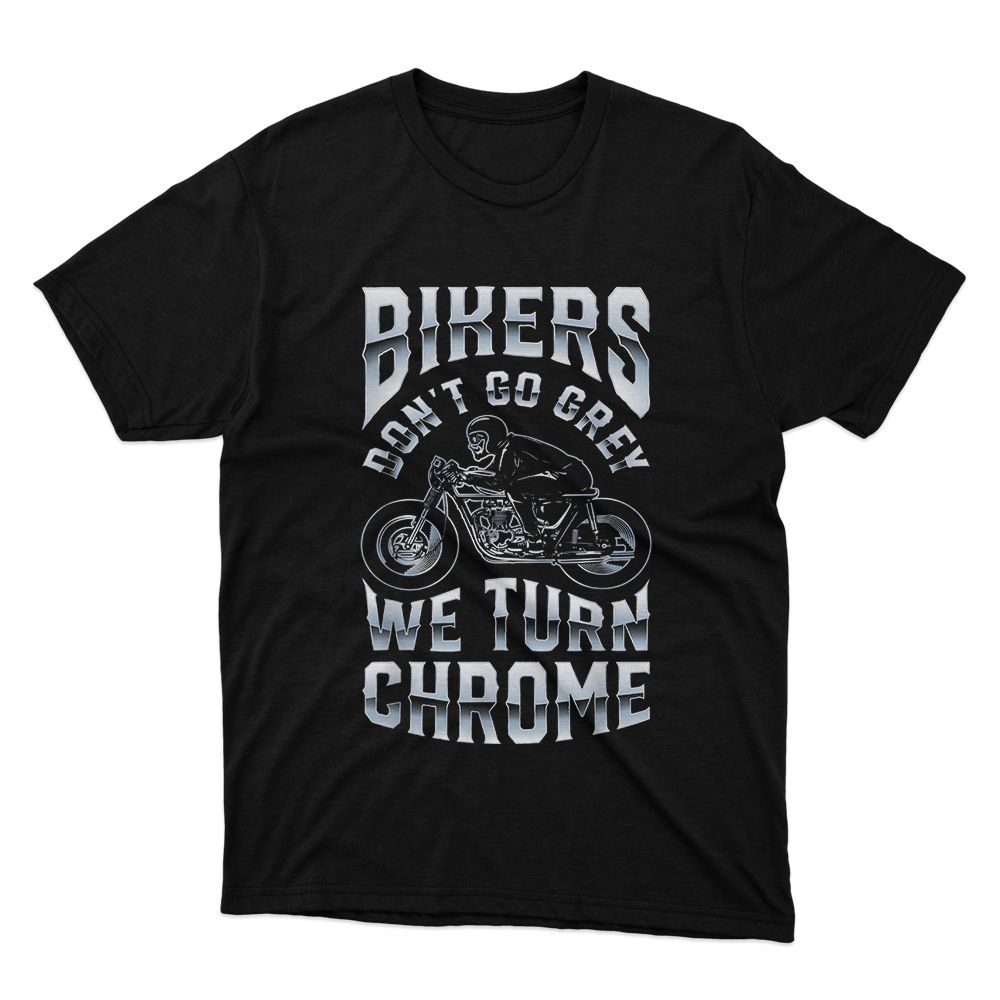 Fan Made Fits Bikers Black Chrome T-Shirt image 1