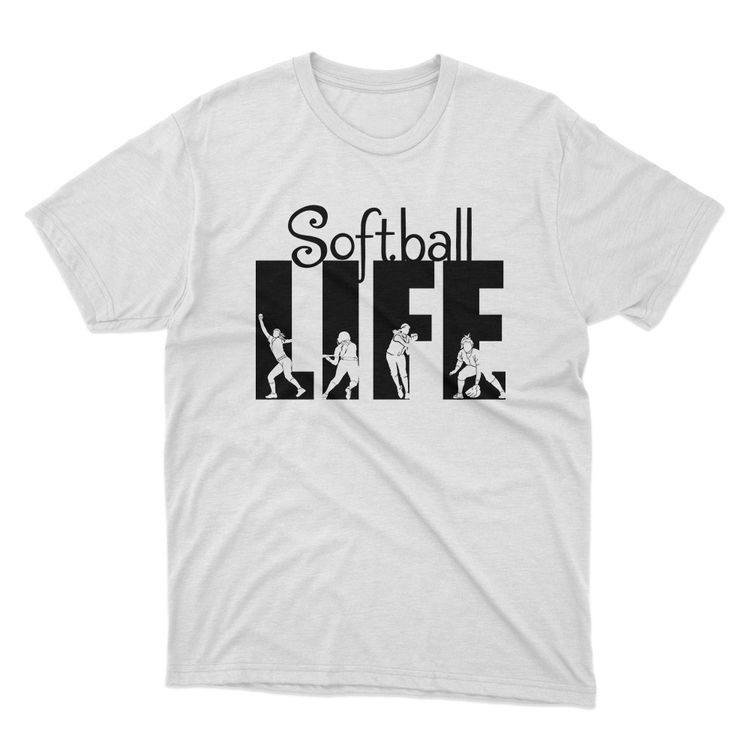 Fan Made Fits Softball White Life T-Shirt image 1