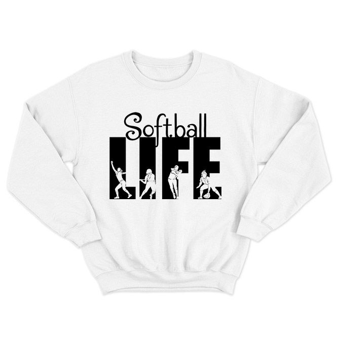 Fan Made Fits Softball White Life Sweatshirt image 1