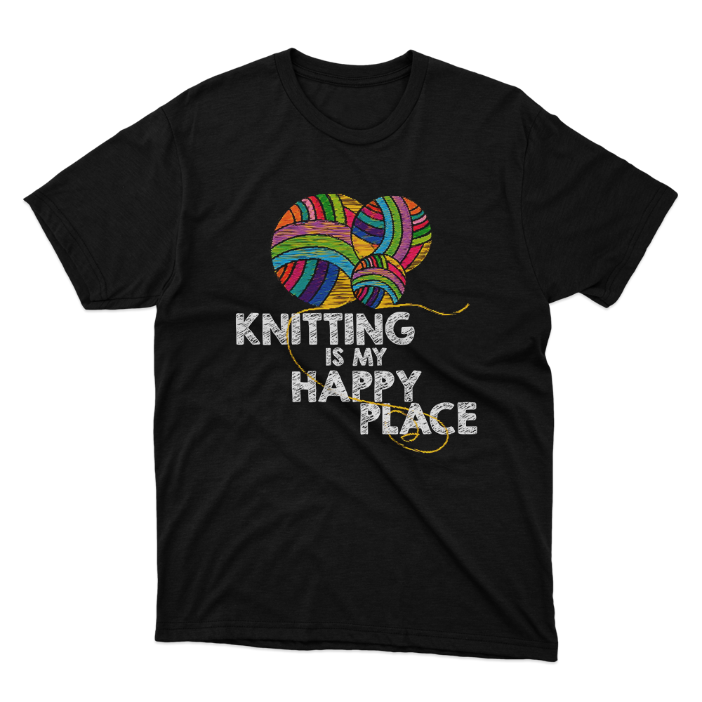 Fan Made Fits Knitting Is My Happy Place T-Shirt image 1