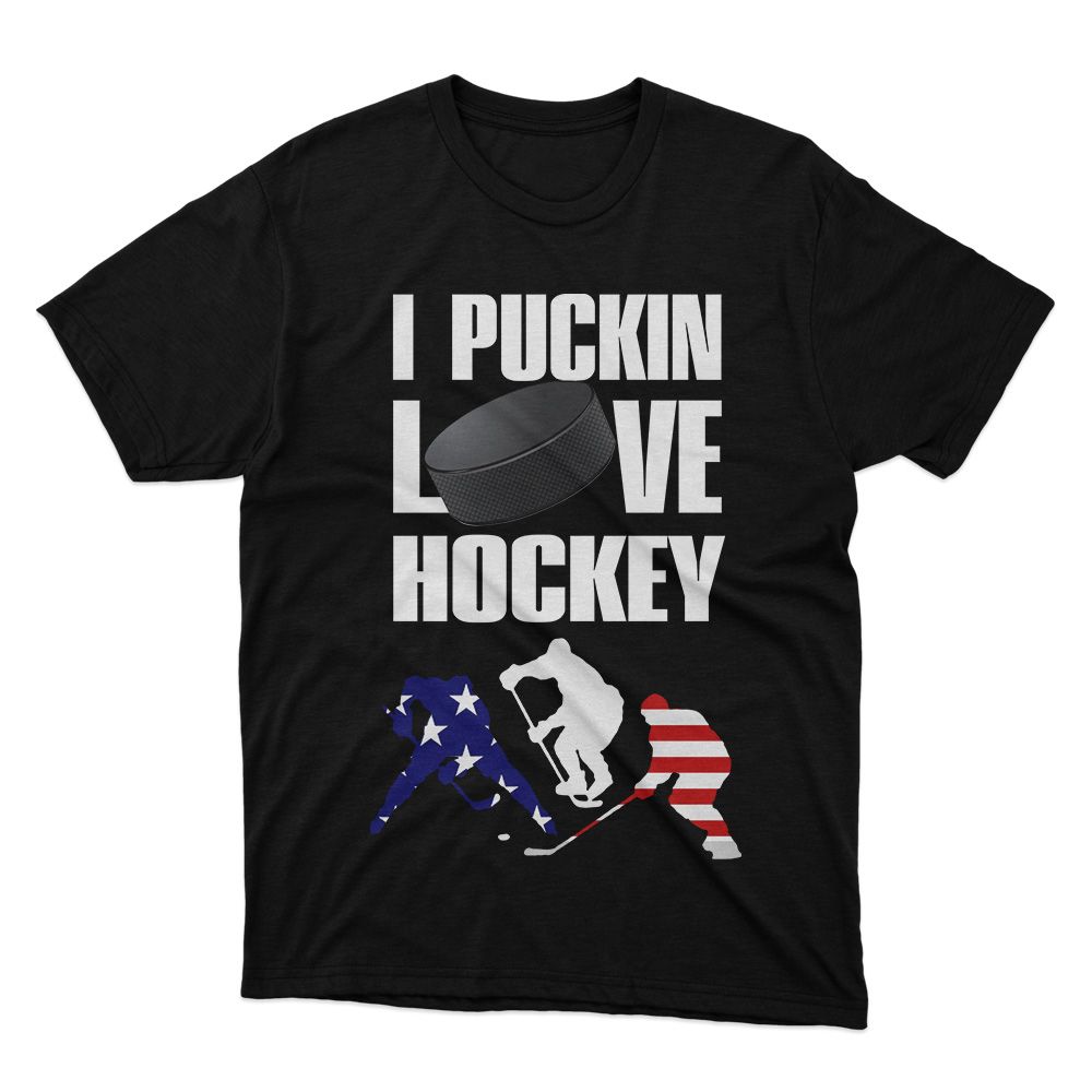 Fan Made Fits Hockey 4 Black Love T-Shirt image 1