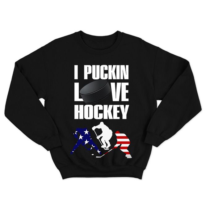 Fan Made Fits Hockey 4 Black Love Sweatshirt image 1