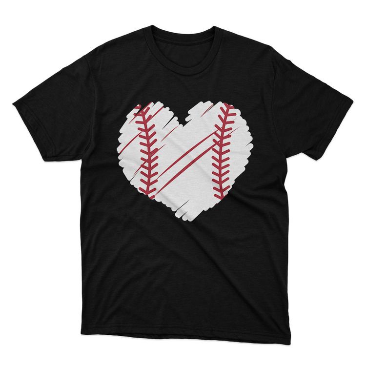 Fan Made Fits Baseball 4 Black Heart T-Shirt image 1