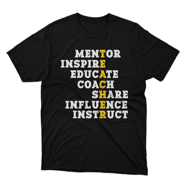 Fan Made Fits Teacher 4 Black Mentor T-Shirt image 1