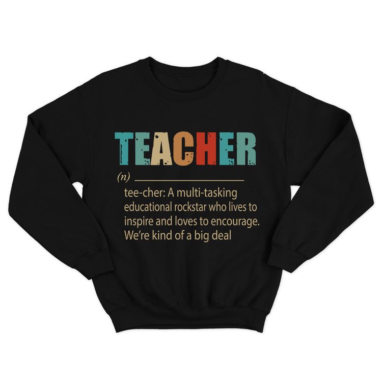 Fan Made Fits Teacher 4 Black Teacher Sweatshirt image 1