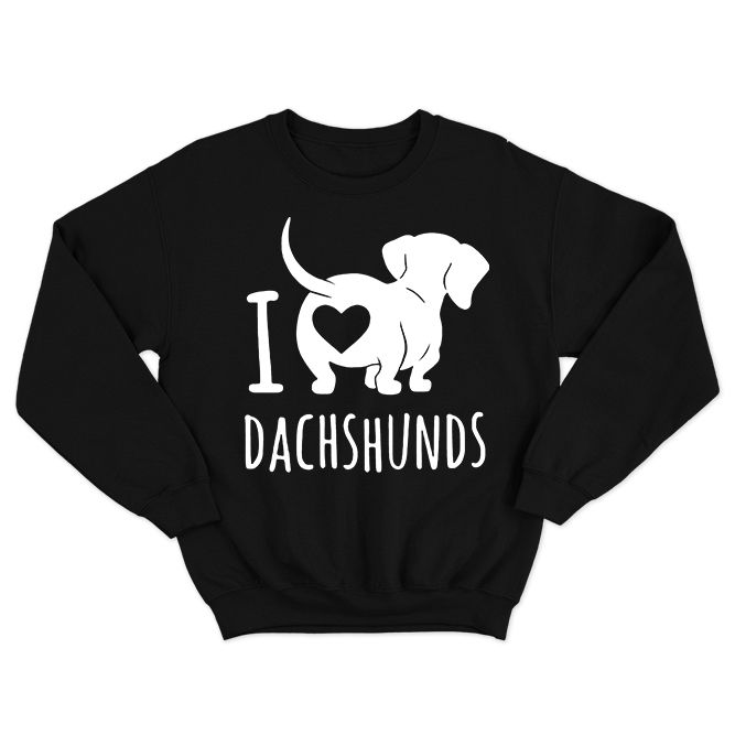 Fan Made Fits Dachshund 2 Black Love Sweatshirt image 1