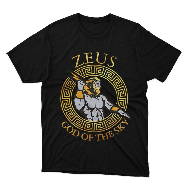 Fan Made Fits Greek Mythology Black Zeus T-Shirt