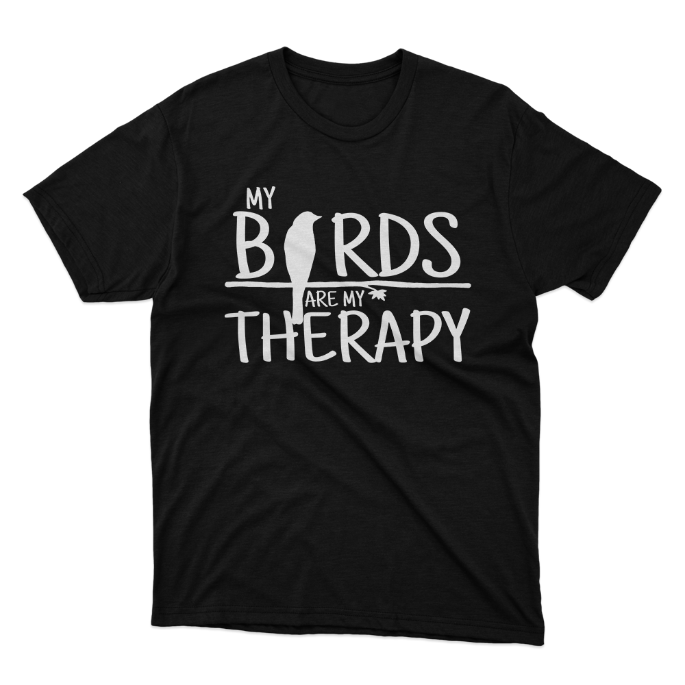 Fan Made Fits My Birds Are My Therapy Black T-Shirt image 1