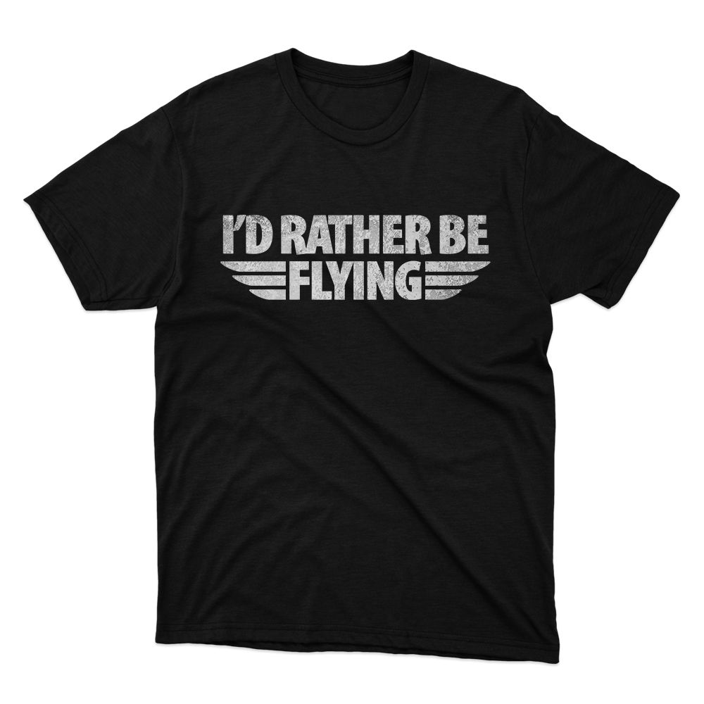 Fan Made Fits Aviation Black Flying T-Shirt image 1