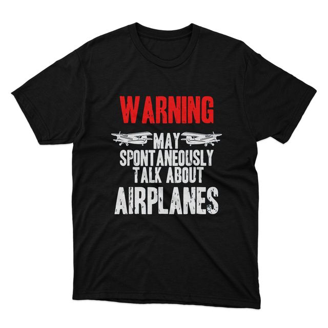 Fan Made Fits Aviation Black Warning T-Shirt
