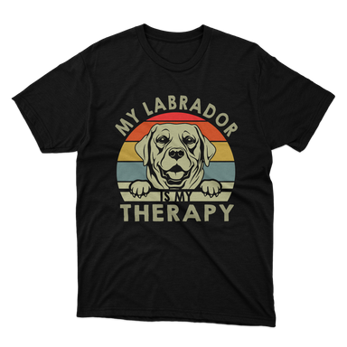 Fan Made Fits My Labrador Is My Therapy Black T-Shirt