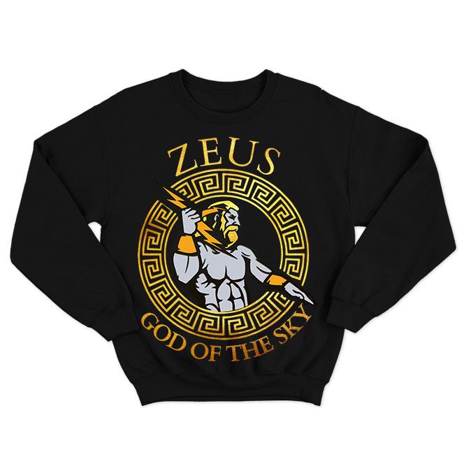 Fan Made Fits Greek Mythology Black Zeus Sweatshirt image 1