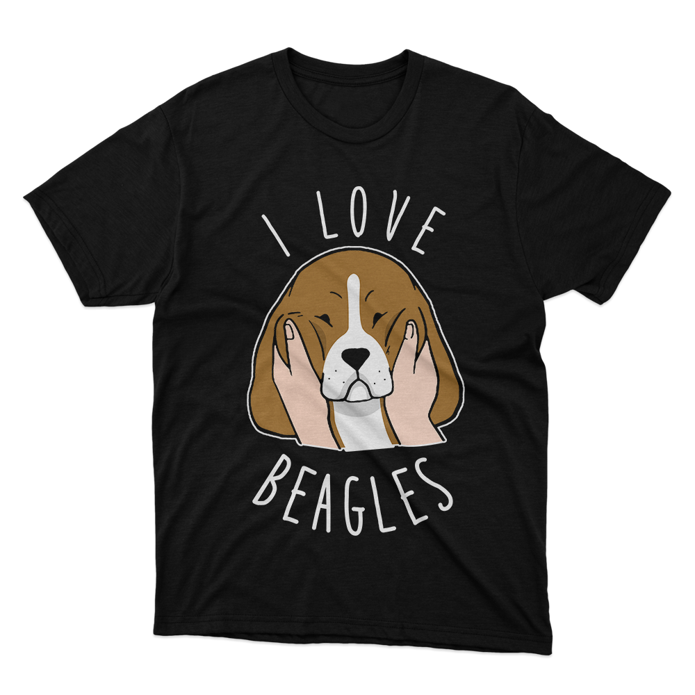 Fan Made Fits I Love Beagles Black T-Shirt image 1