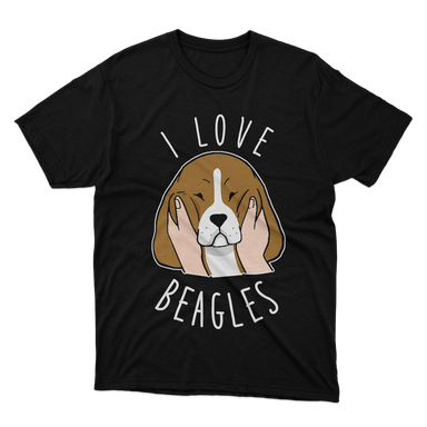 Fan Made Fits I Love Beagles Black T-Shirt