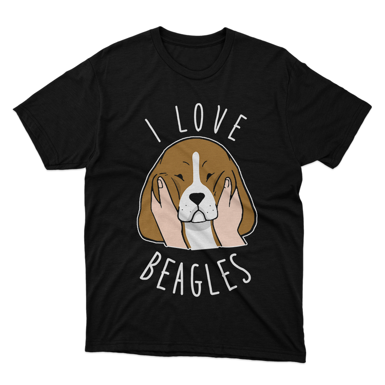 Fan Made Fits I Love Beagles Black T-Shirt image 1