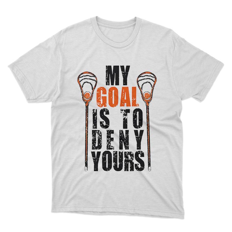 Fan Made Fits Lacrosse White Goal T-Shirt image 1