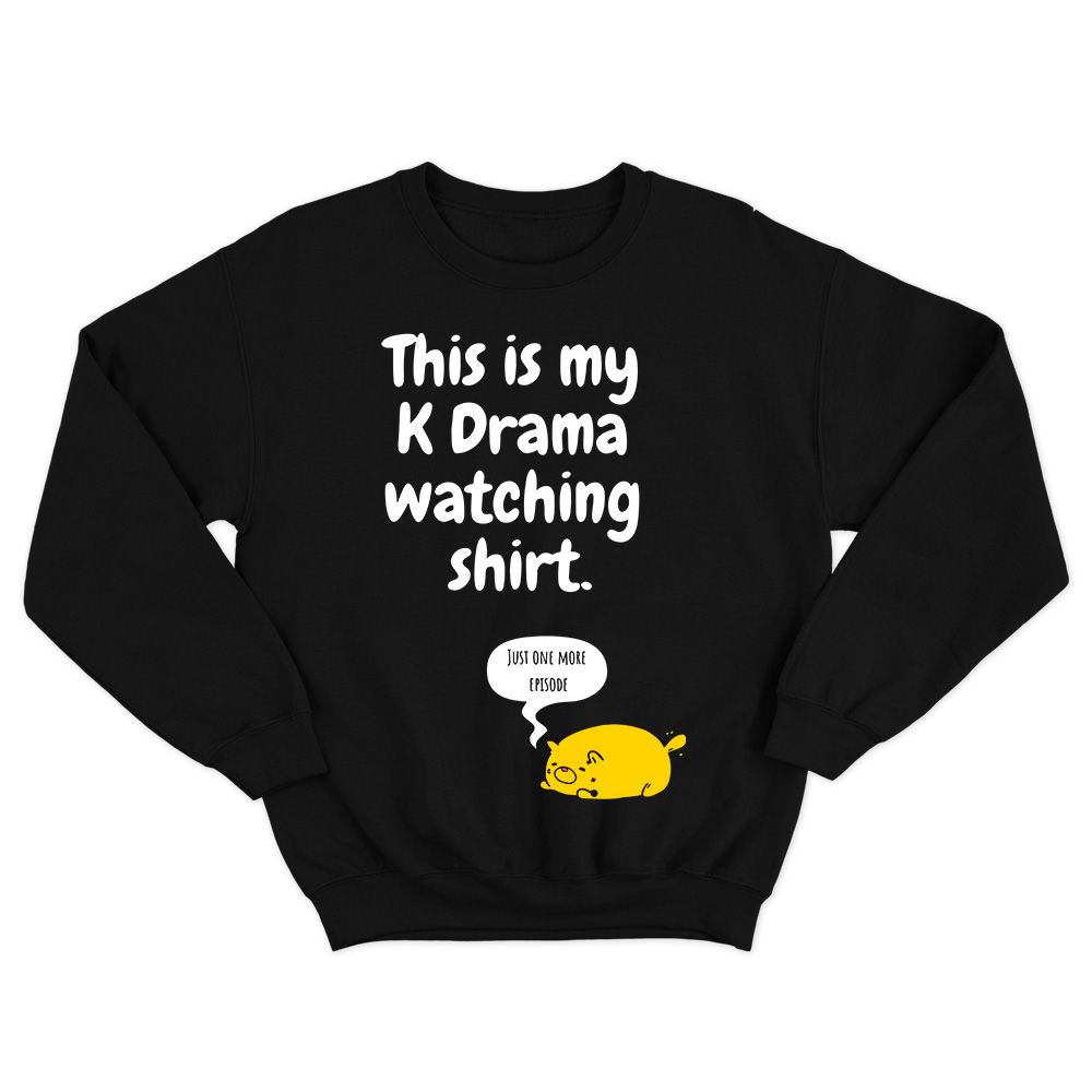 Fan Made Fits K-Drama Black Watching Sweatshirt image 1