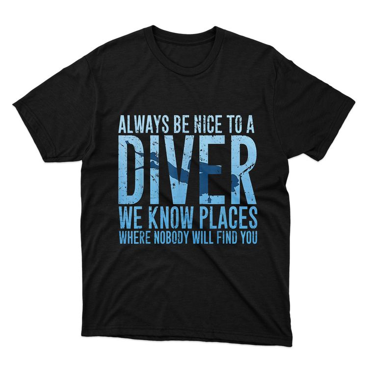 Fan Made Fits Scuba Diving 2 Black Nice T-Shirt image 1
