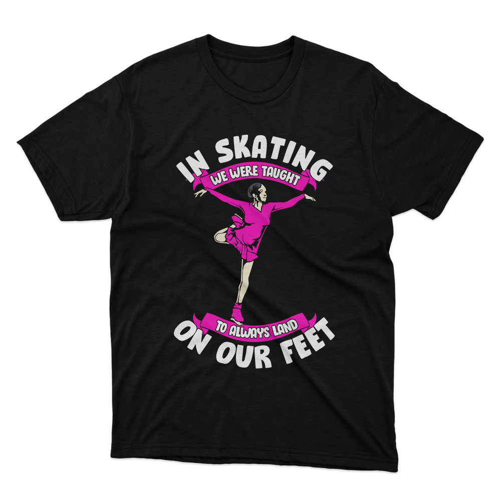 Fan Made Fits Figure Skating Taught Black T-Shirt image 1