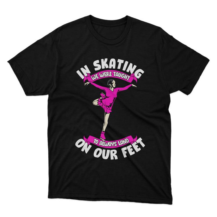 Fan Made Fits Figure Skating Taught Black T-Shirt image 1