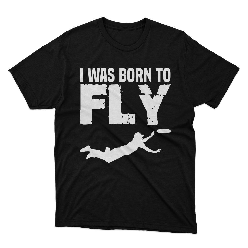 Fan Made Fits Ultimate Frisbee Black Fly T-Shirt image 1
