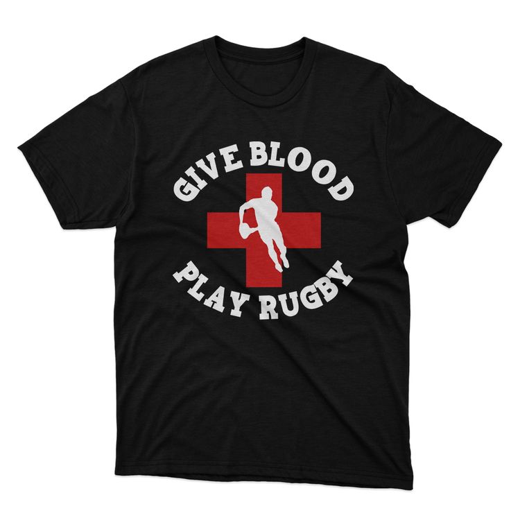Fan Made Fits Rugby Black Give T-Shirt image 1