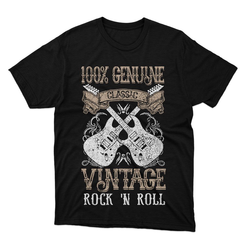 Fan Made Fits Classic Rock 6 Black Vintage T-Shirt image 1