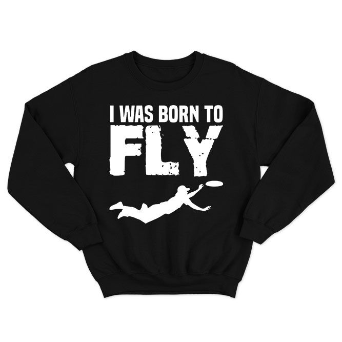 Fan Made Fits Ultimate Frisbee Black Fly Sweatshirt image 1