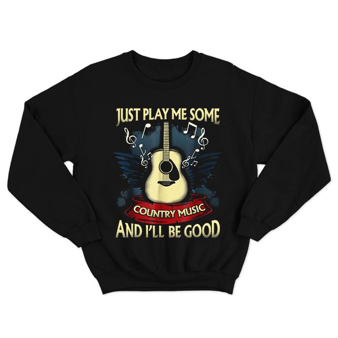 Fan Made Fits Country Music 6 Black Play Sweatshirt image 1
