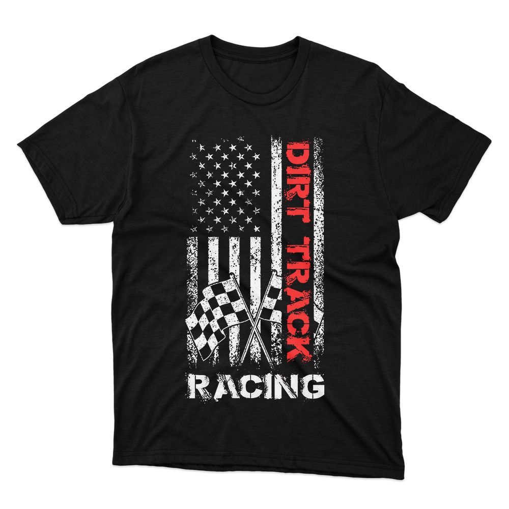 Fan Made Fits Dirt Track Racing 2 Black Racing TShirt Fan Made Fits