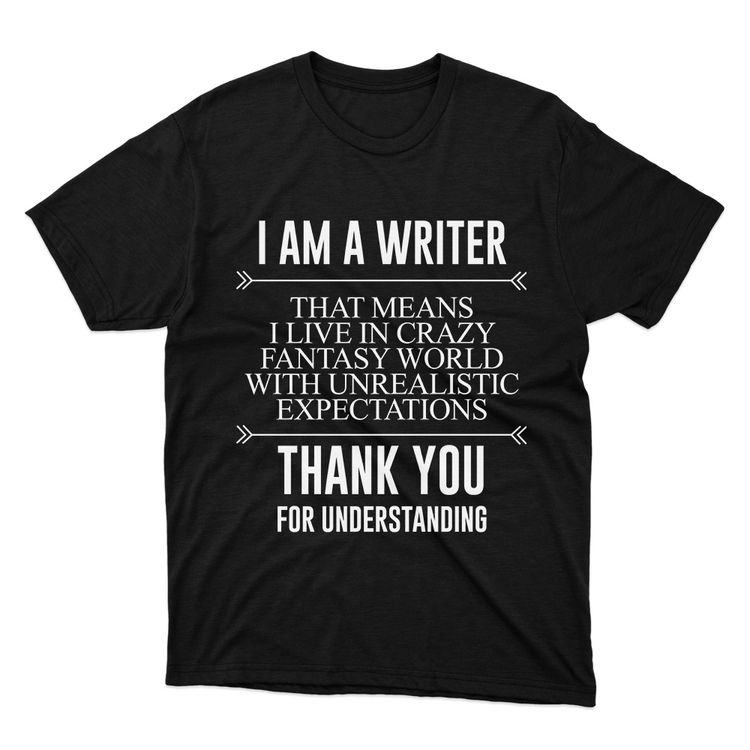 Fan Made Fits Writers Black Writer T-Shirt image 1