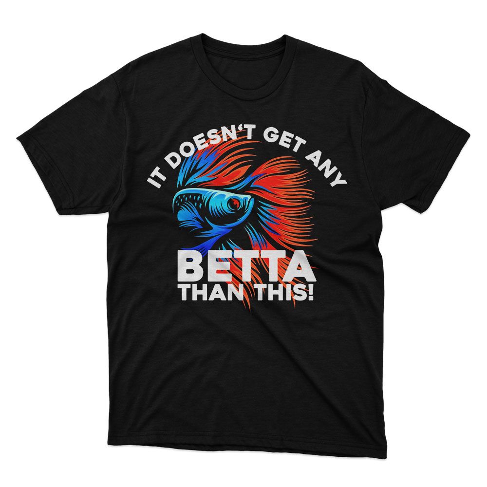 Fan Made Fits Fishkeeping Black Betta T-Shirt image 1