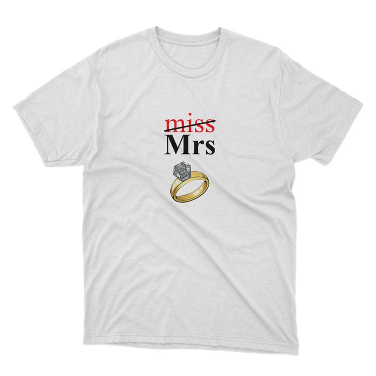 Fan Made Fits Wedding White Mrs T-Shirt image 1