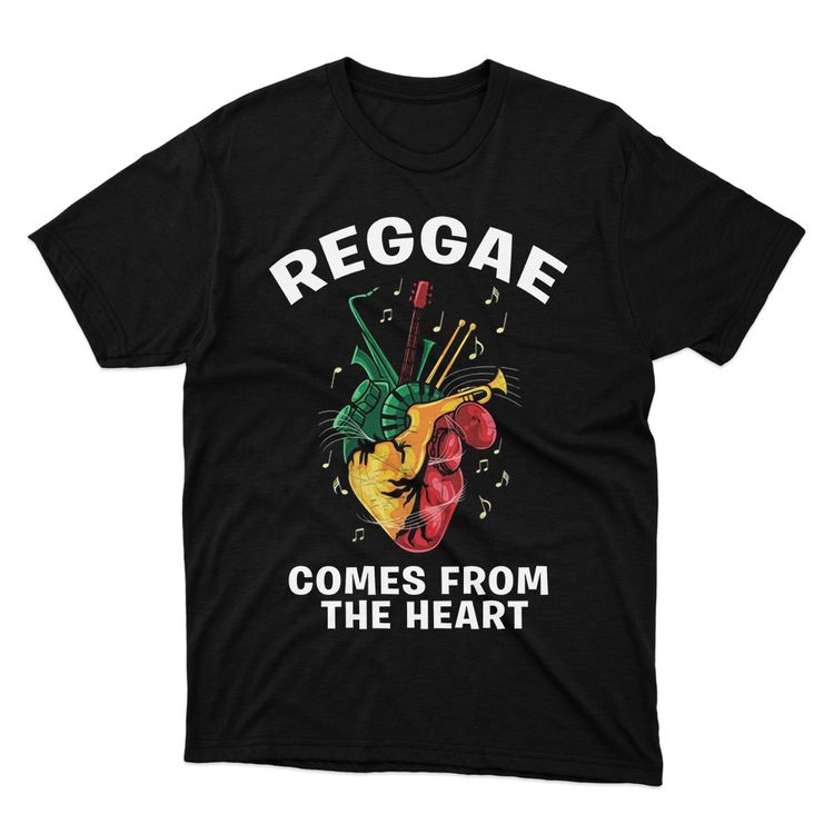 Fan Made Fits Reggae Black Heart T-Shirt image 1