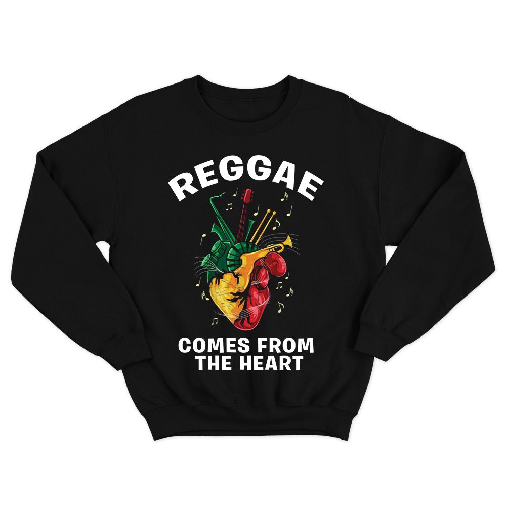 Fan Made Fits Reggae Black Heart Sweatshirt image 1