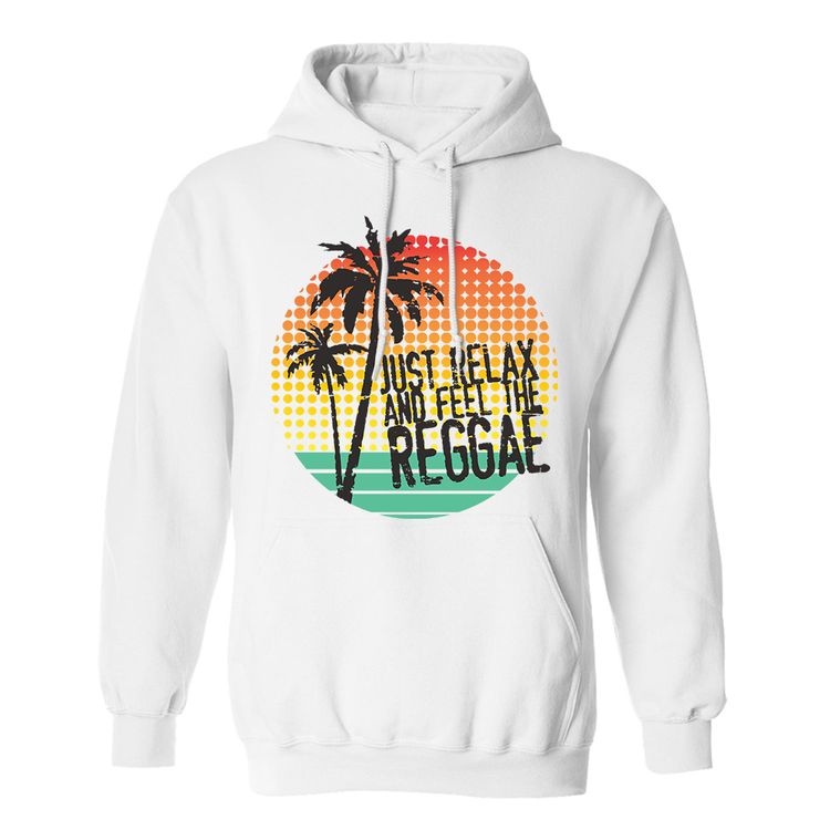 Fan Made Fits Reggae White Relax Hoodie image 1