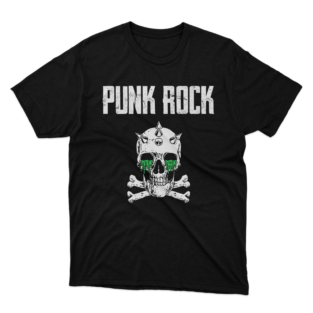 Fan Made Fits Punk Rock Black Skull T-Shirt image 1