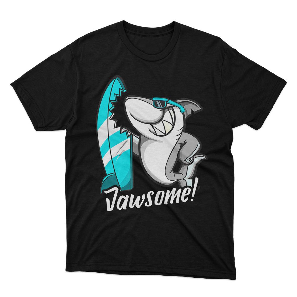 Fan Made Fits Sharks Black Jawsome T-Shirt image 1