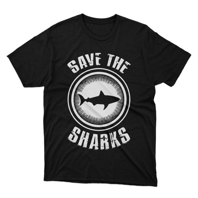 Fan Made Fits Sharks Black Save T-Shirt