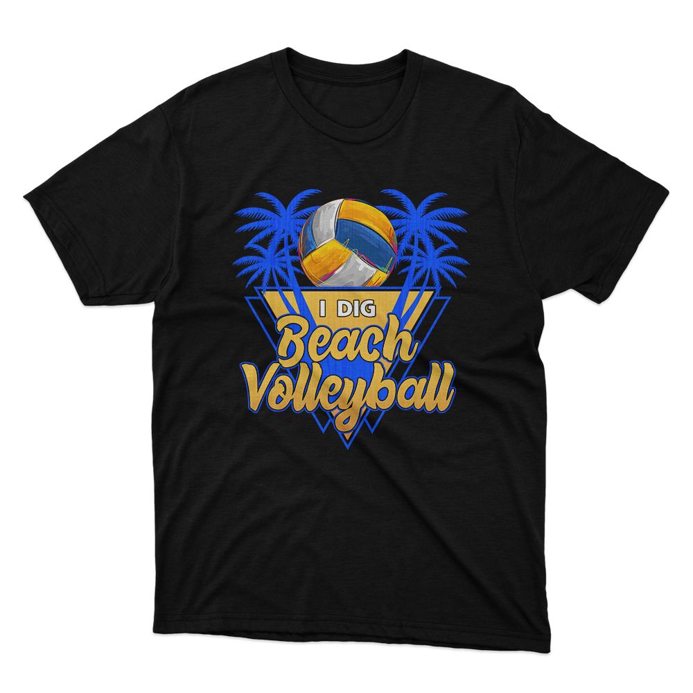 Fan Made Fits Beach Volleyball Black Dig T-Shirt image 1