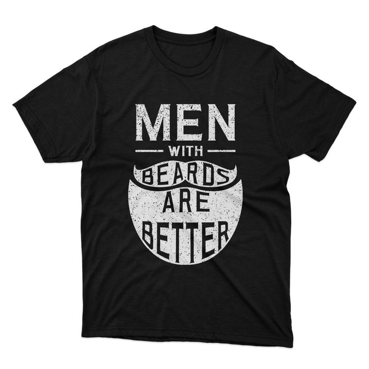 Fan Made Fits Beards Black Men T-Shirt image 1