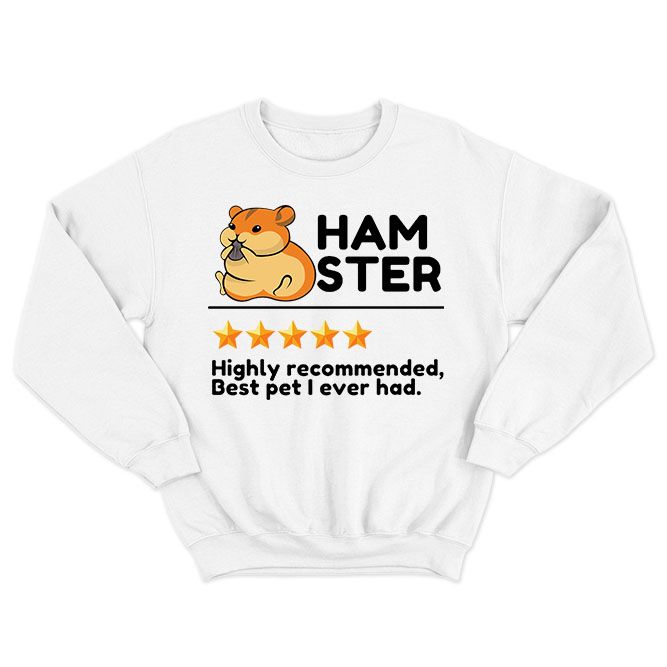 Fan Made Fits Hamsters White Hamster Sweatshirt image 1