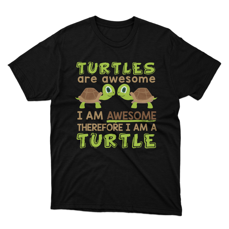 Fan Made Fits Turtles Black Awesome T-Shirt image 1